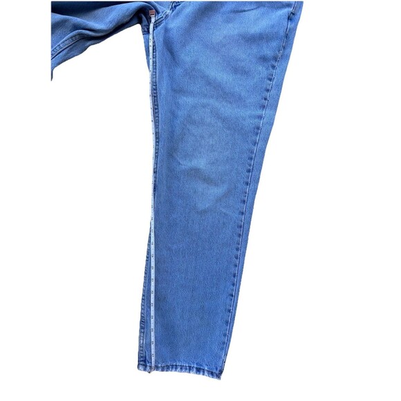 VTG LL Bean Classic Fit Jean 35x29 (32x28) 90s Light Wash Fade Distressed Denim - Picture 5 of 15